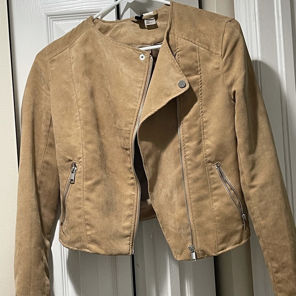 H&M divided faux suede jacket .